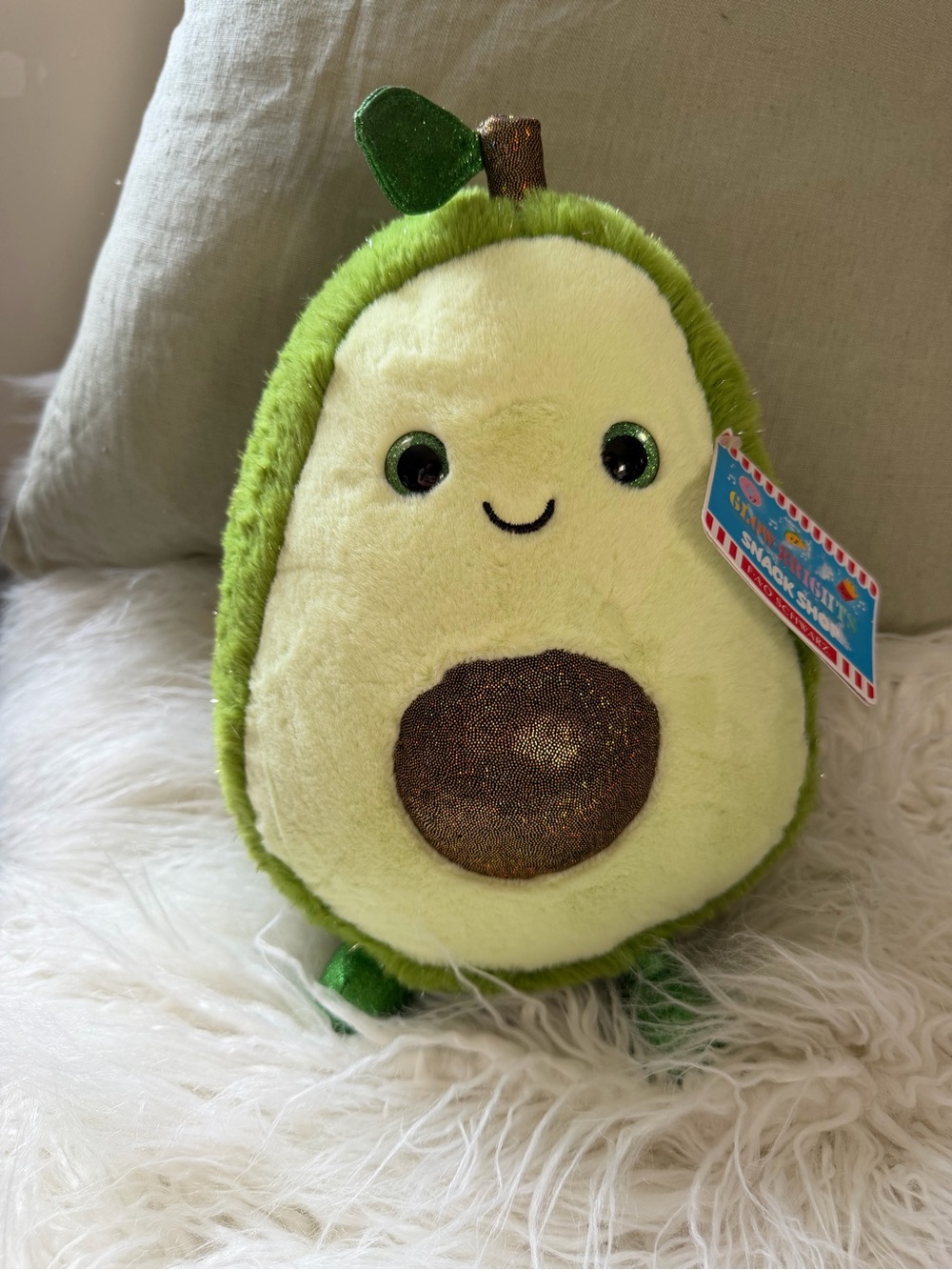 Super Cute Musical Avocado Plush Toy in Light Green